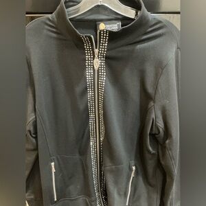 Christine Alexander Black Studded Women's Jacket XL